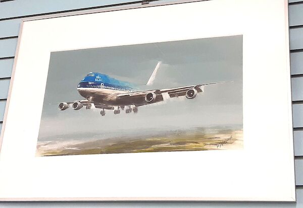 Painting KLM Boeing 747 including frame SCHILDERIJ KLM