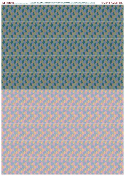 German Lozenge 4 colours Full pattern for upper and lower surfaces - Faded ATT48011