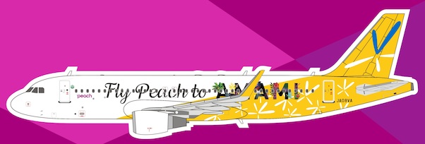 Airbus A320 Peach Aviation JA08VA Fly Peach to Amami 202110