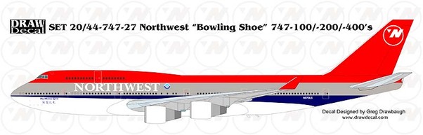 B747-100/200/400 (Northwest NC Bowling Shoe) 44-747-28