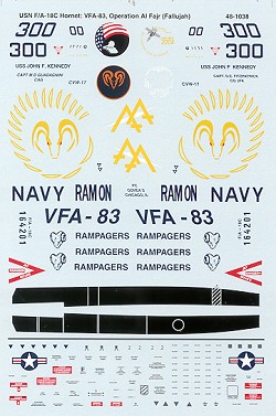 48-1038 F/A18C Hornet (VFA83 Rampagers) 48-1038