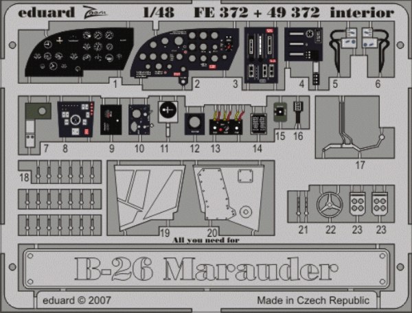 Detailset Martin B26 Marauder Interior (Monogram) FE372