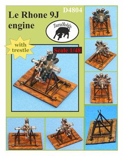 Le Rohne 9J engine with Repair Trestle D4804