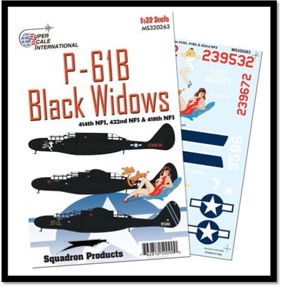 32-263 P61B Black Widows (414NFS, 422NFS, 418NFS) 32-263