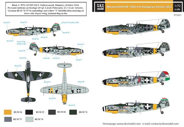 Messerschmitt Bf109G-6 Hungarian Air Force Vol 2 SBSD72021