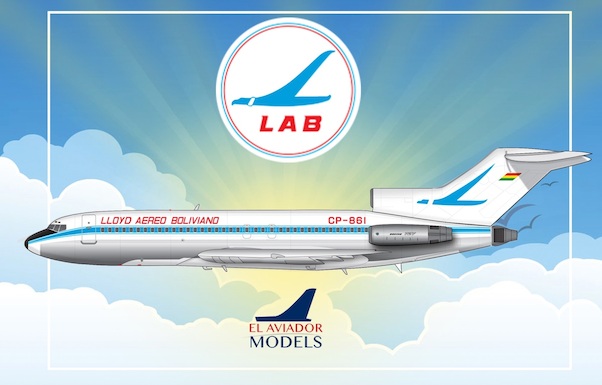 Boeing 727-100 Lloyd Aereo Boliviano CP-861 With Stand IF721LAB