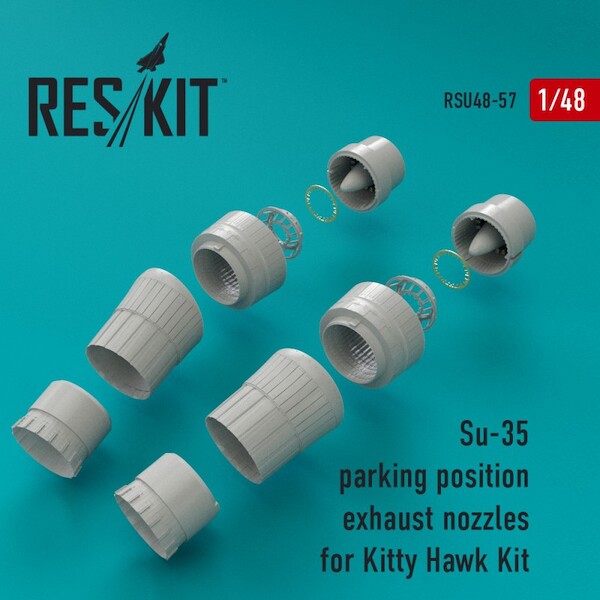 Sukhoi Su35 Flanker Exhaust Nozzle upgrade set - Parking Position (Kitty Hawk) RSU48-0057