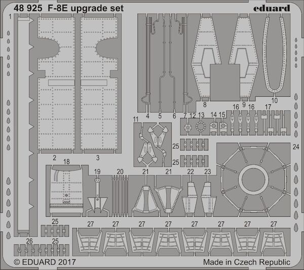 Detailset F8E Crusader (Hasegawa, Eduard) E48-925