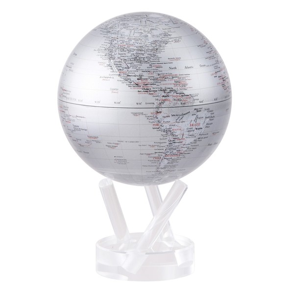 MOVA rotating globe: Silver Earth MG-45-SLR