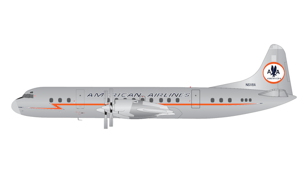 Lockheed L188 American Airlines N6118A polished Astrojet livery G2AAL1026