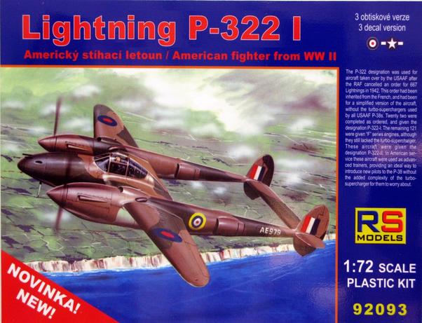 Lockheed P322 Lightning I RS9293