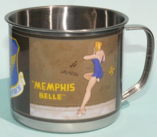 Steel cup with lid Memphis Belle 540