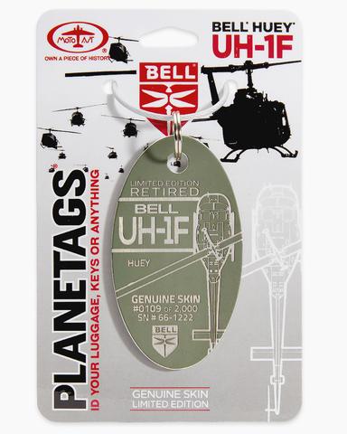 Keychain made of real helicopter skin: Bell Huey UH-1F 66-1222 UH-1F