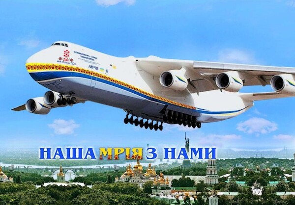 Pillow with print of Antonov AN-225 Mriya 'Dream plane' PILLOW AN224