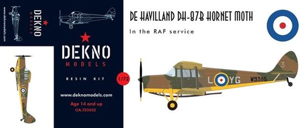 De Havilland DH-87B Hornet Moth (RAF) GA.720602