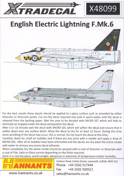 BAe/EE Lightning F.3A and F.6 X48099