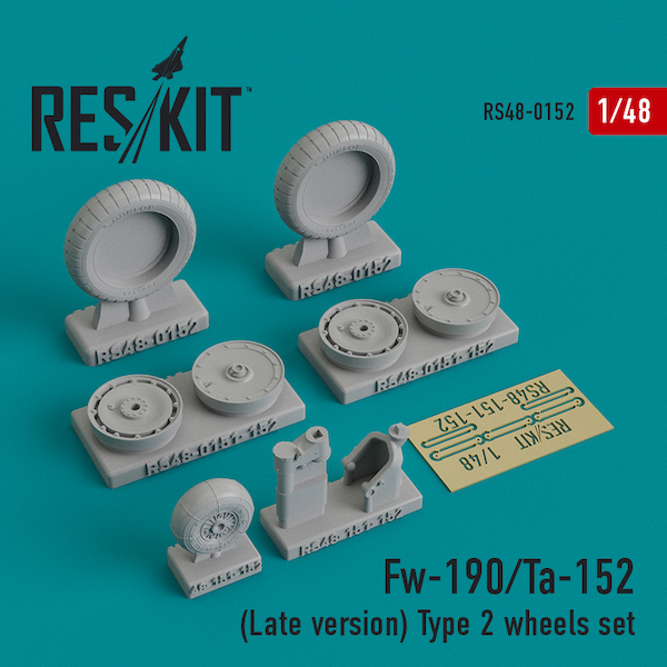Focke Wulf FW190/TA152 (Late Version) Type 2 Wheel set RS48-0152