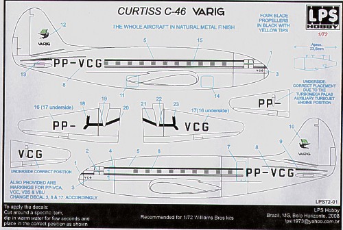 Curtiss C46 Commando (Varig) LPS72-001