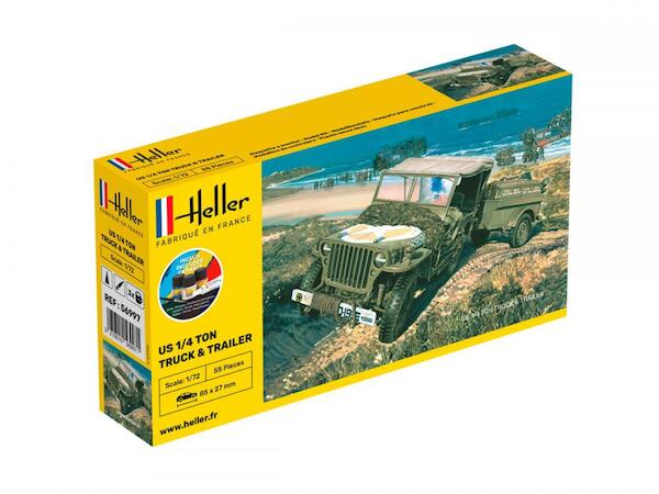 US 1/4 ton Jeep and Trailer 56997