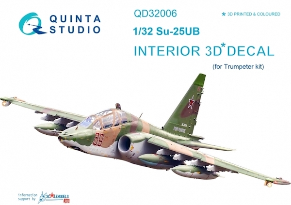 Sukhoi Su25UB Frogfoot Interior 3D Decal for Trumpeter QD32006