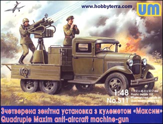 Quadruple Maxim Anti Aircraft gun on GAZ-AAA 511