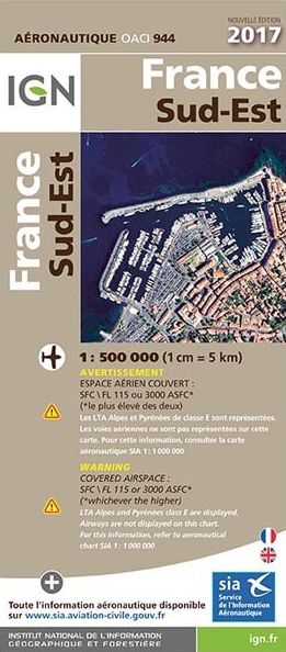 ICAO chart France 944 South East (Sud-Est) Edition 2017 IGN-944