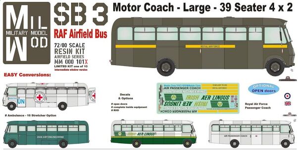 Bedford SB3, 39 seater coach - pre production MM000-101