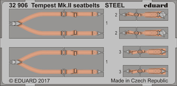 Detailset Tempest MKII Seatbelts -STEEL- (Special Hobby) E32-906