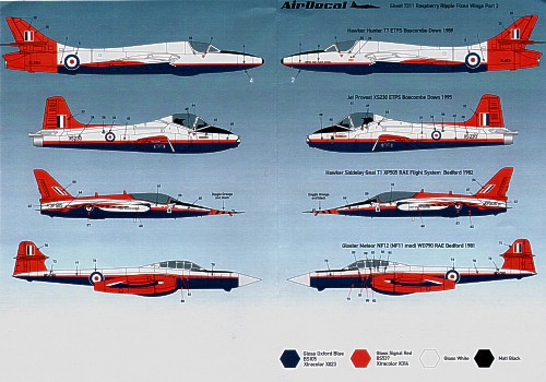 Raspberry Ripple Fixed Wings part 2 (Hunter, Jet Provost, Gnat, Meteor) ADTS7211