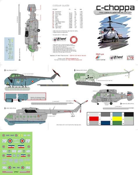 C-Choppa, Five Yugoslav Maritime Helicopters 757LH