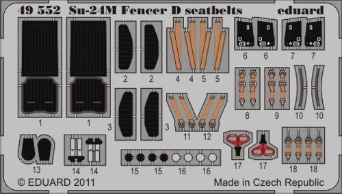 Detailset Suchoi Su24M Fencer D Seatbelts (Trumpeter) E49-552