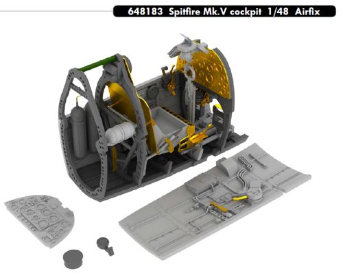 Spitfire MKV Cockpit set for Airfix E648183