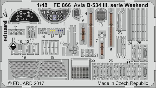 Detailset Avia B534 III serie (Eduard Weekend) FE866