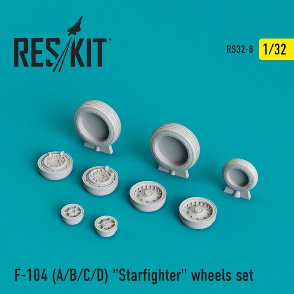 Lockheed F104(A/B/C/D) Starfighter Wheels set RS32-0008