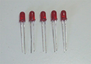 LED 5 mm Red ( 5 units) 4TL1