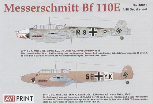 Messerschmitt BF110E AV48019