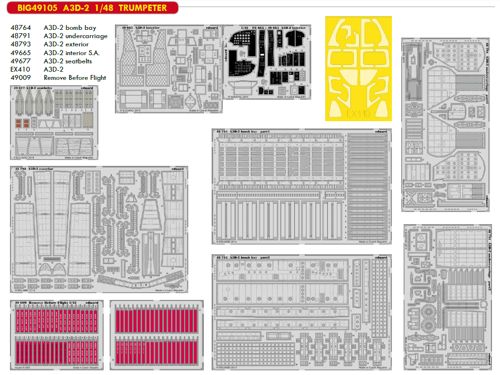 Detailset Douglas A3D-2 Skywarrior (Trumpeter) BIG49105