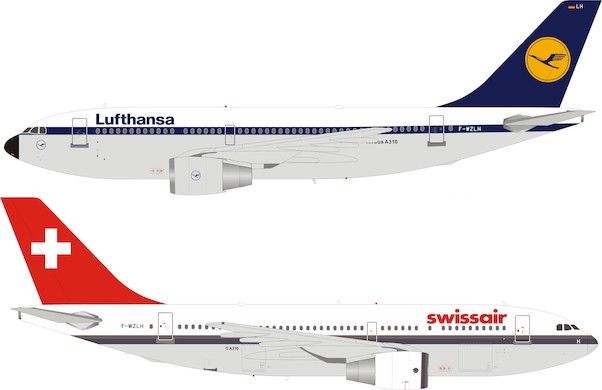 Airbus A310-221 Lufthansa / Swissair F-WZLH With Stand B-310-DEMO