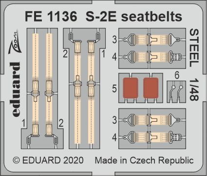 Detailset Grumman S2A Tracker Seartbelts (Kinetic) FE1136