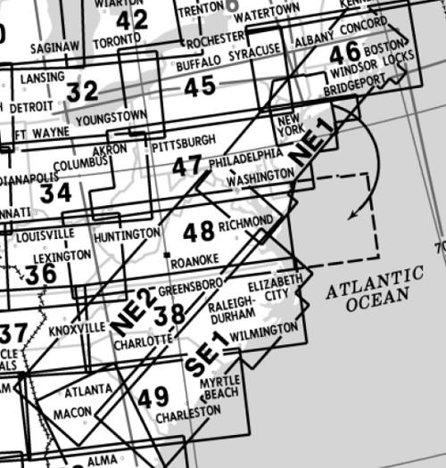 Low Altitude Enroute Chart USA US(LO)NE1/2