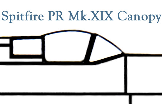 Spitfire PR19 Canopy (2x) jy0312