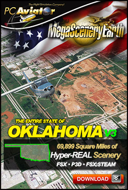 Mega Scenery Earth Version 3, Oklahoma V3 (Download version) DL-MSEV3-OK