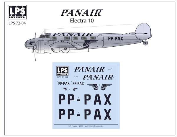 LPS Decals 1/72 LOCKHEED ELECTRA PANAIR AIRLINES