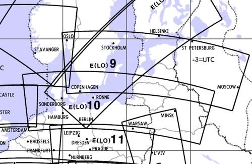 Low Altitude Enroute Chart Europe LO 9/10 Southern Sweden, Denmark, Poland, Letvia, Estonia E (LO) 9/10