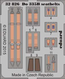 Detailset Dornier Do335 Seat Belts (Hong Kong) E32-826