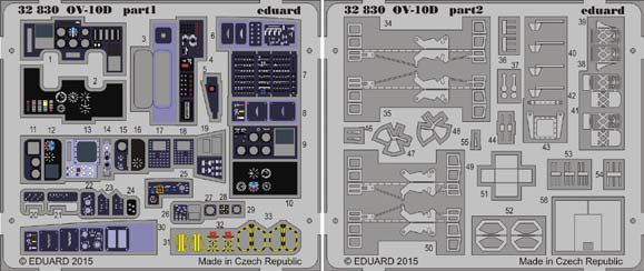 Detailset OV10D Bronco Interior Self Adhesive (Kitty Hawk) E32-830