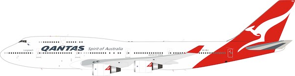 Boeing 747-400 Qantas Last 747 VH-OEJ with stand and collectors coin QANTAS-LAST-747