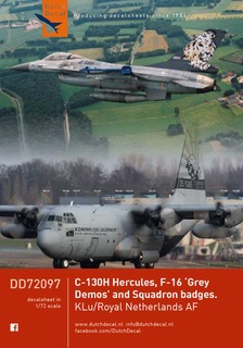 Lockheed C130H Hercules, F16 'grey demo's' and squadron badges (KLu) DD72097