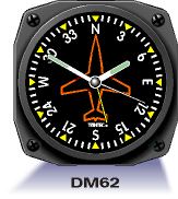 Desk Model Compass Alarm (Wekker) Mind:  Aircraft symbol in green !  DM62