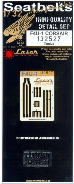 F4U-1 Corsair Seatbelt set Laser cut (Tamiya) HGW132527